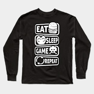 Eat Sleep Game Repeat Long Sleeve T-Shirt